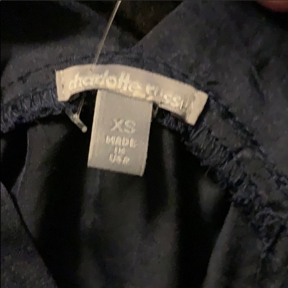 Charlotte Russe metallic blue satin blouse size XS - Picture 2 of 9